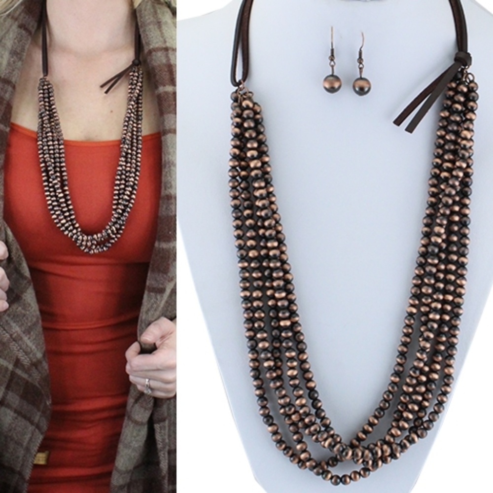 Navajo Pearl Layered Necklace Set